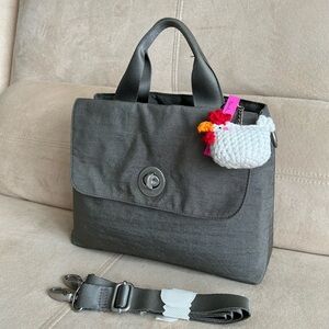 NEW Baggallini Satchel Tote with Multiple Compartments Turnlock, Crossbody Strap